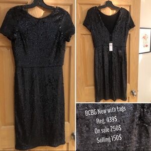 Little black sequinned dress